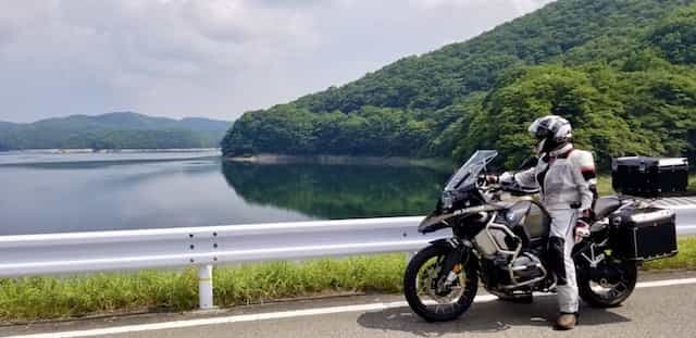 Japan motorcycle tours ninjatours kawamata aizu onsen  lakeside riding