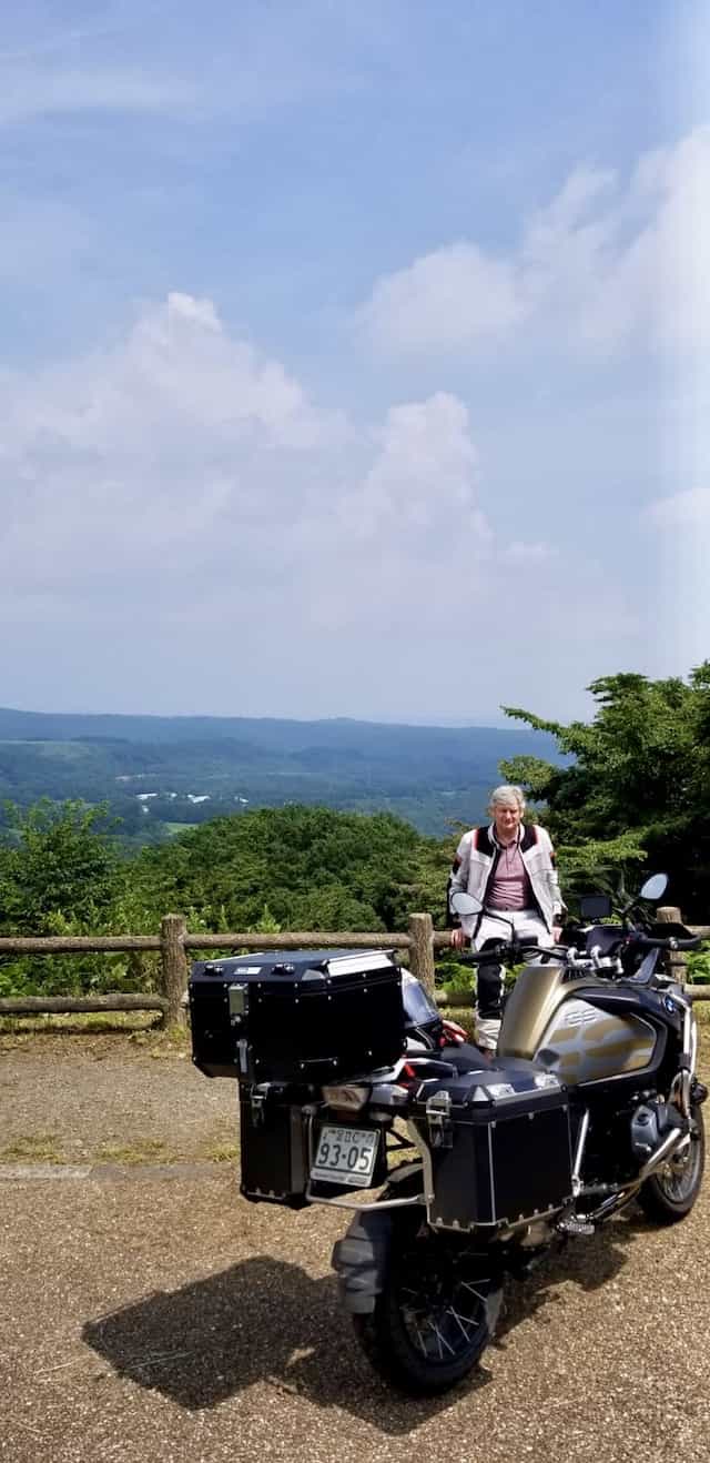 Japan motorcycle tour ninjatours nikko Bandai parking area vista view