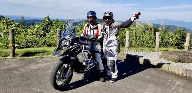 Japan motorcycle tour ninjatours matsunoyama yunohama  parking area