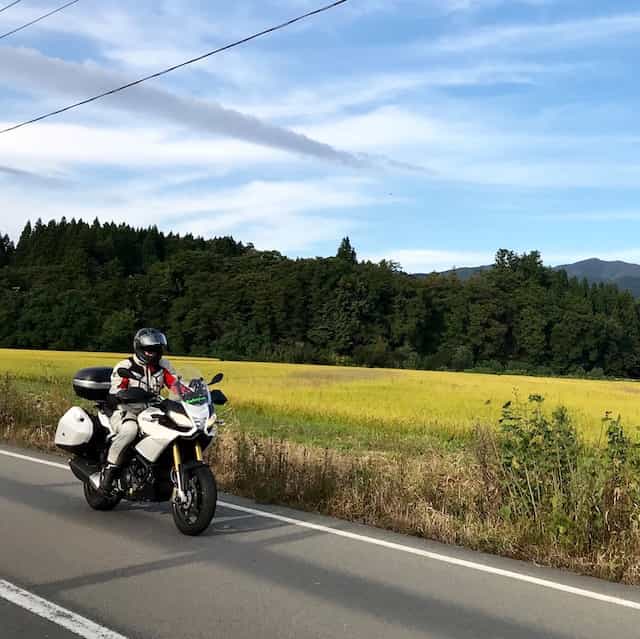 Japan motorcycle tours ninjatours Hachimantai Naruko onsen plains and road