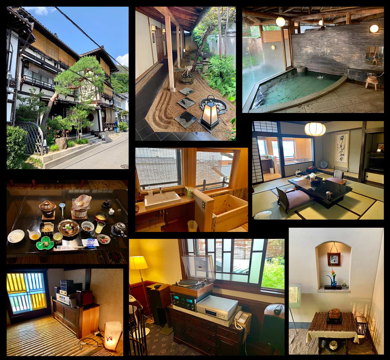 Ryokan hot springs deluxe resort Kiso ninjatours Japan motorcycle tour