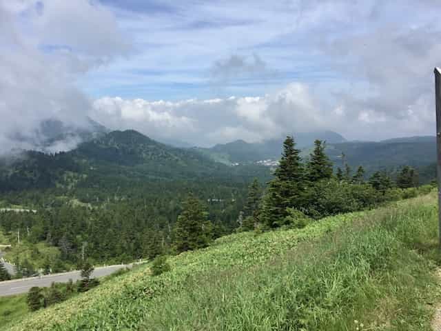 Japan motorcycle tour ninjatours kusatsu kashiwazaki mountain field