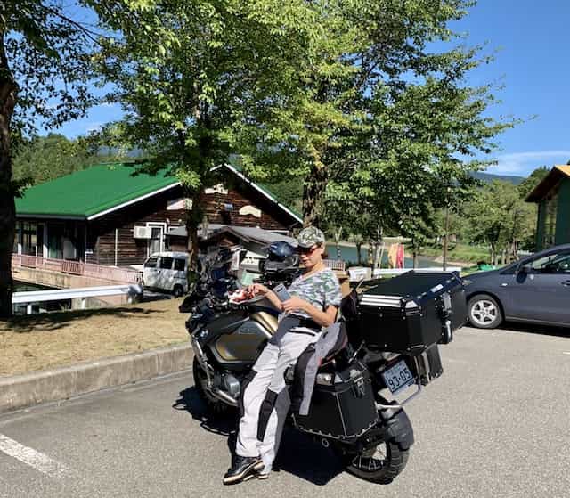 Japan motorcycle tour ninjatours bandai matsunoyama parking area