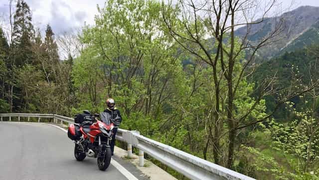 Japan motorcycle ride out of tokyo to kiso