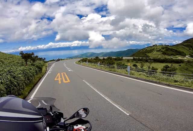Japan motorcycle tour ninjatours tokyo nishi izu mountains and clouds
