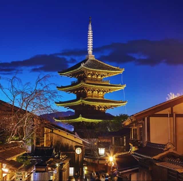 japan motorcycle tours ninjatours toba kyoto pagoda night