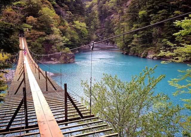 Japan motorcycle tour ninjatours Oi river bridge crossing