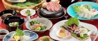 Japan motorcycle tour ninjatours Maizuru ryokan kaiseki dinner