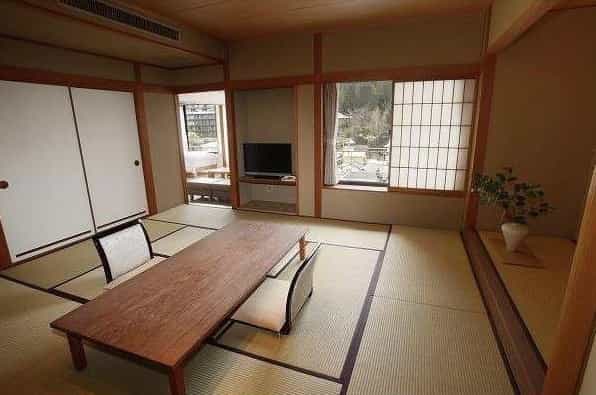 Japan Motorcycle Tours  Arima Onsen Ryokan bedroom