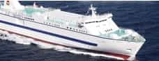Japan motorcycle tour ninjatours tokushima ferry at sea