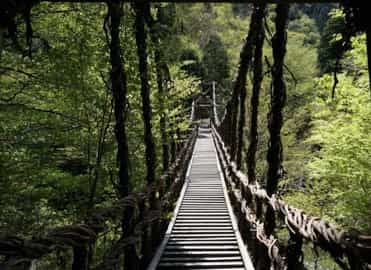 Japan motorcycle tour ninjatours iya valley rope bridge anabuki