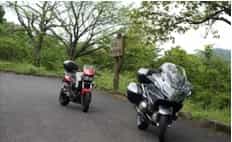 Japan motorcyle tour ninjatours tottori mountain road with motorcycles