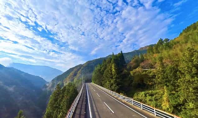 Japan motorcycle tour ninjatours iya valley dogo onsen Mountain roads