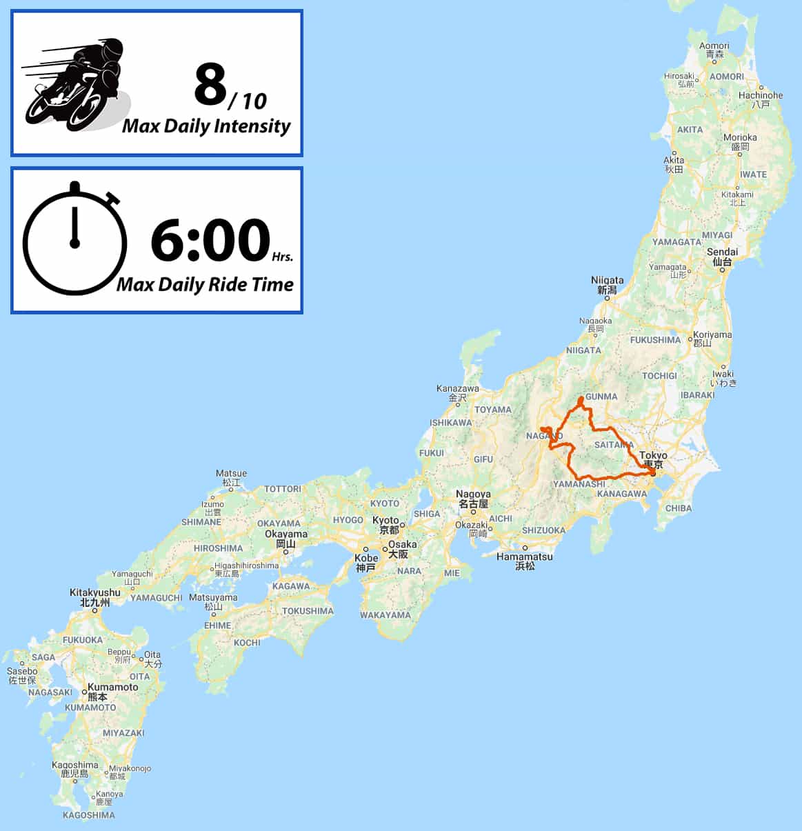 japan motorcycke mape course ninjatours matsumoto
