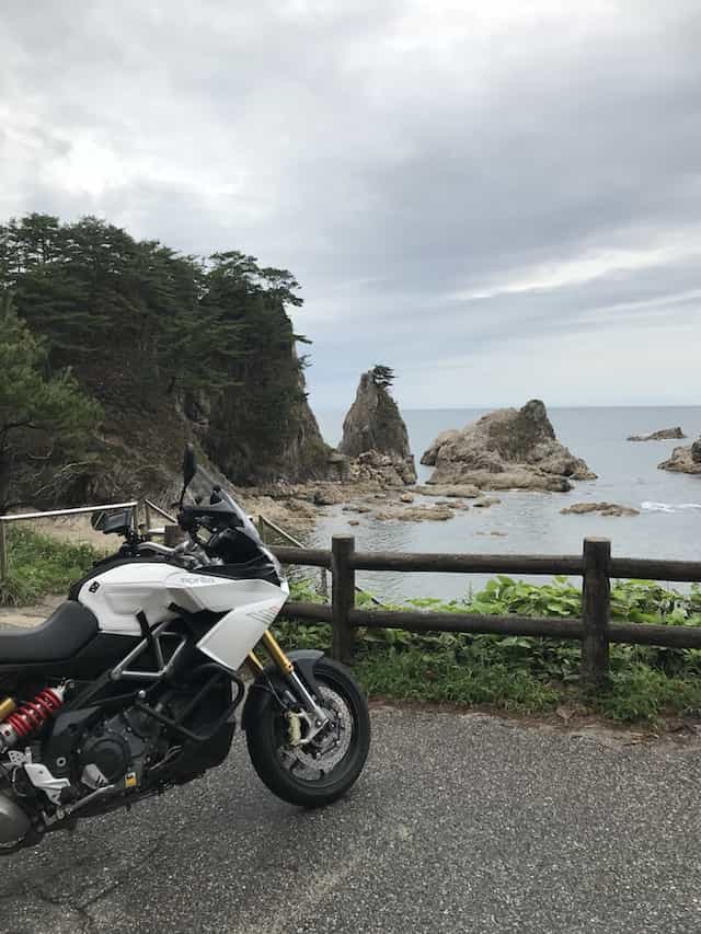 Japan motorcycle tour ninjatours matsunoyama yunohama coastal view