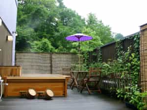Ninjatours accommodations Matsunoyama ryokan onsen hot springs view